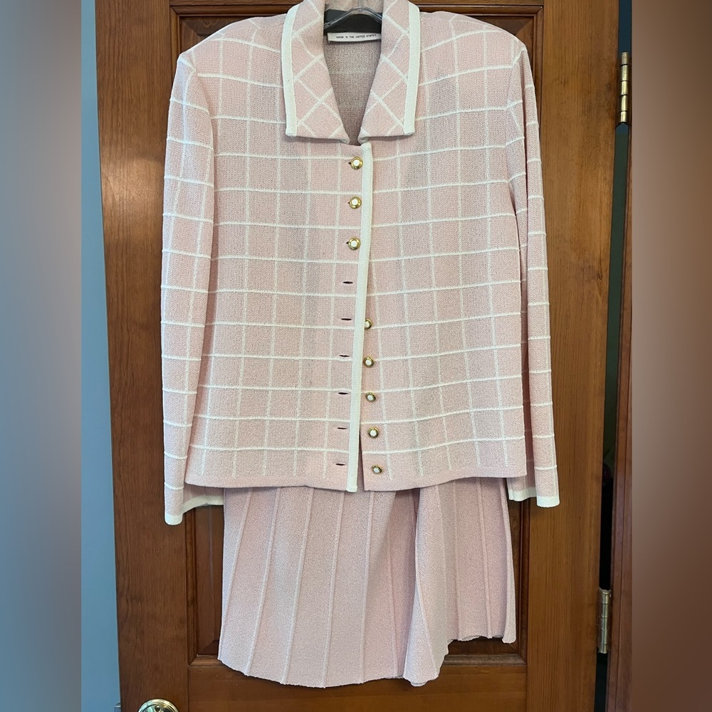 Millennial Pink Castleberry Jacket with Matching Skirt